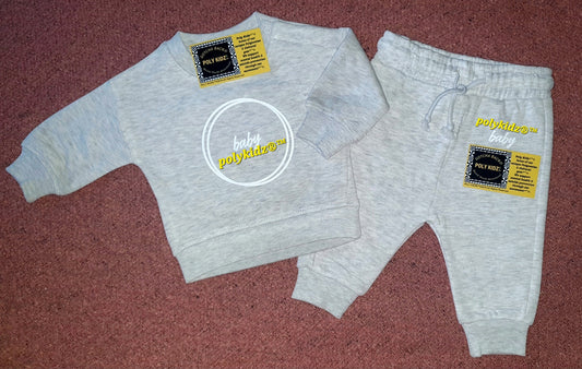 Light grey baby crews® and tracksuit sets®