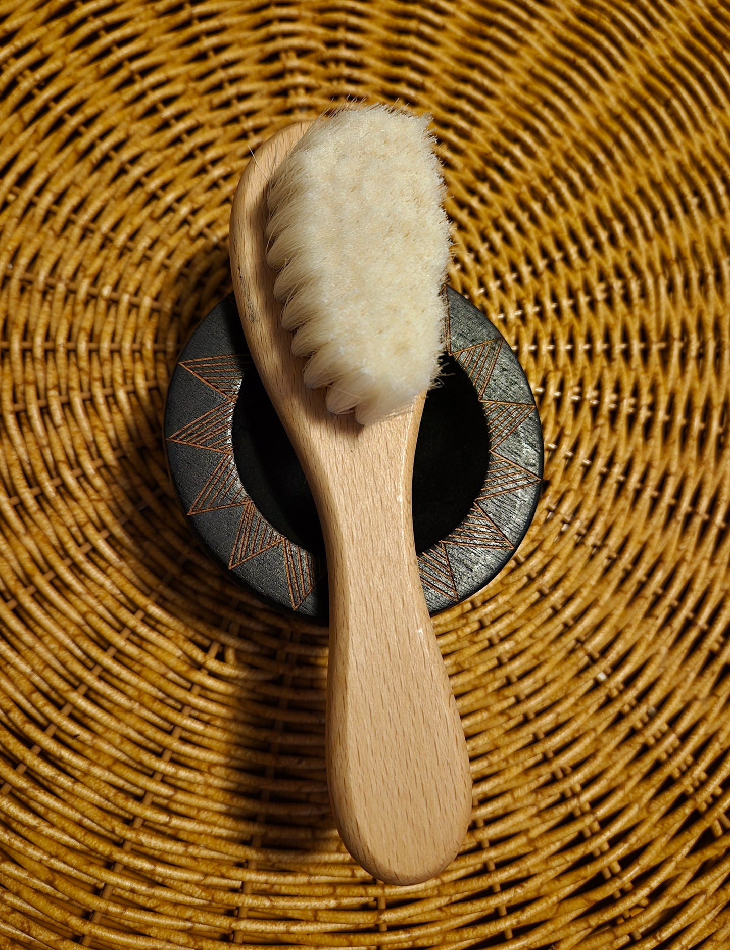 Personalised wooden baby brush