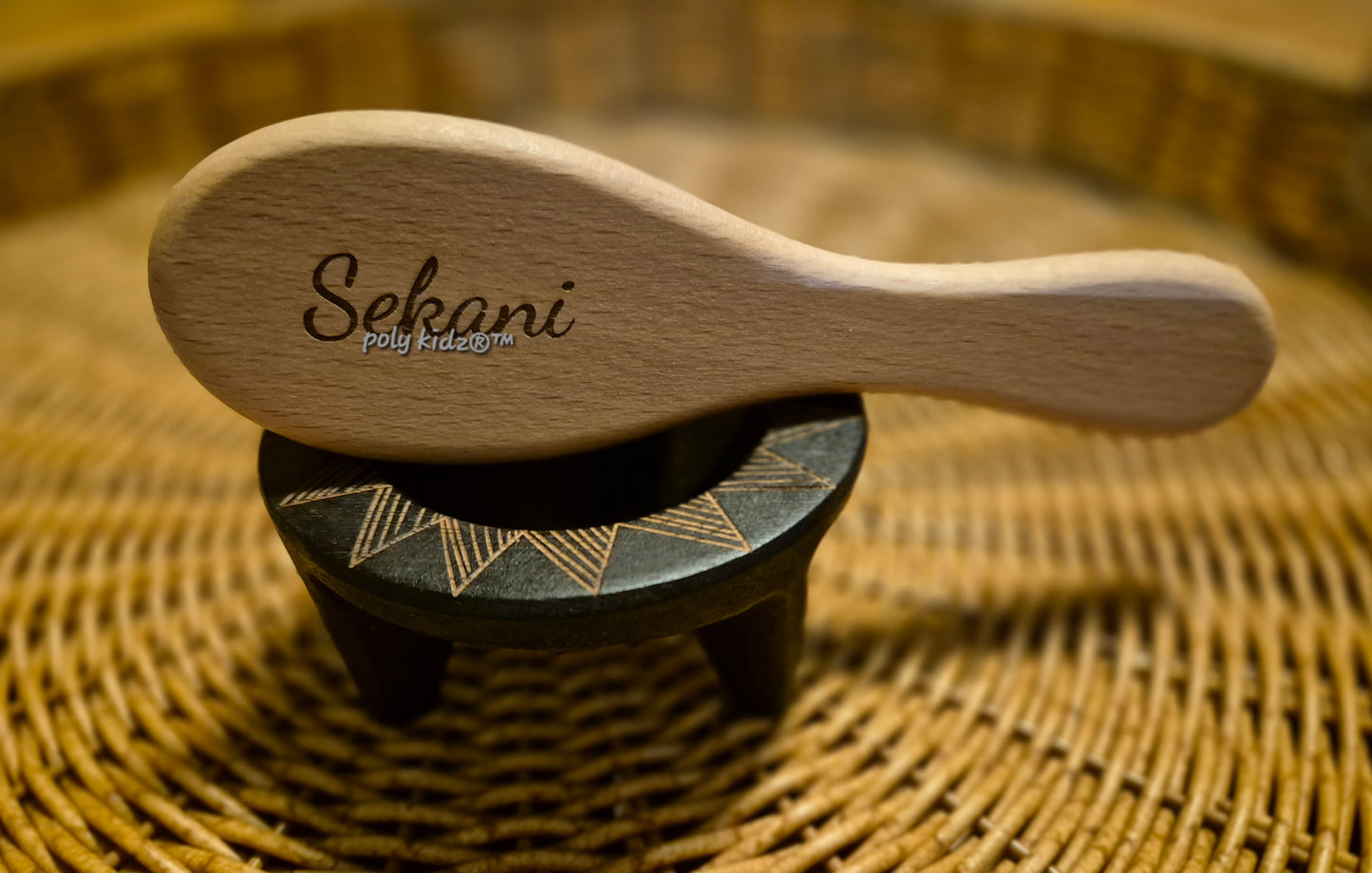 Personalised wooden baby brush