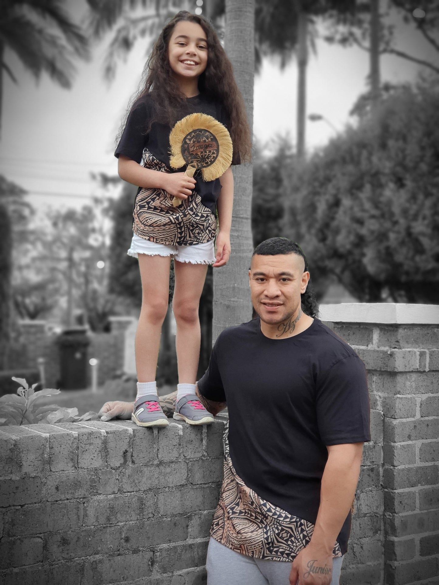 Daddy+Me matching split tees©